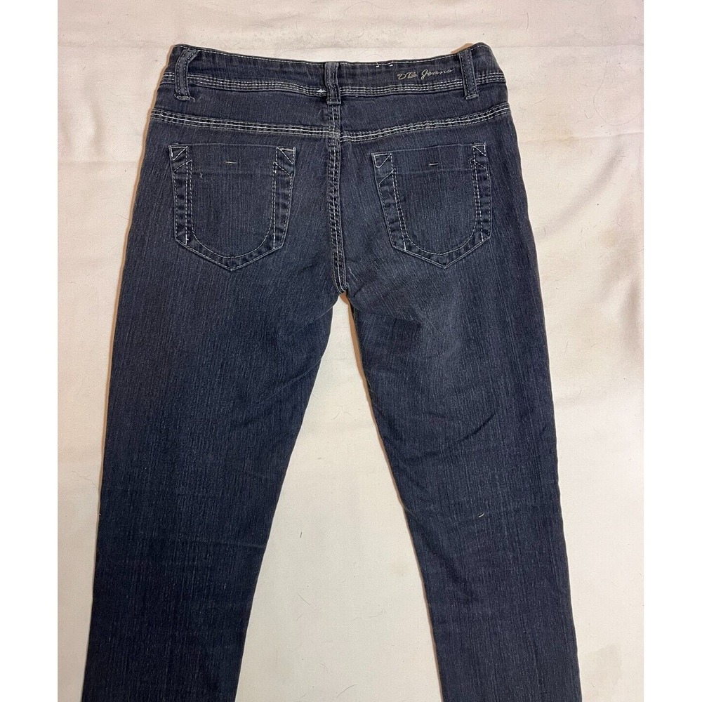 D&B Deep Blue Womens/Junior SZ 5 Charcoal Black Skinny Jeans Rhinestones E10 - Picture 5 of 7